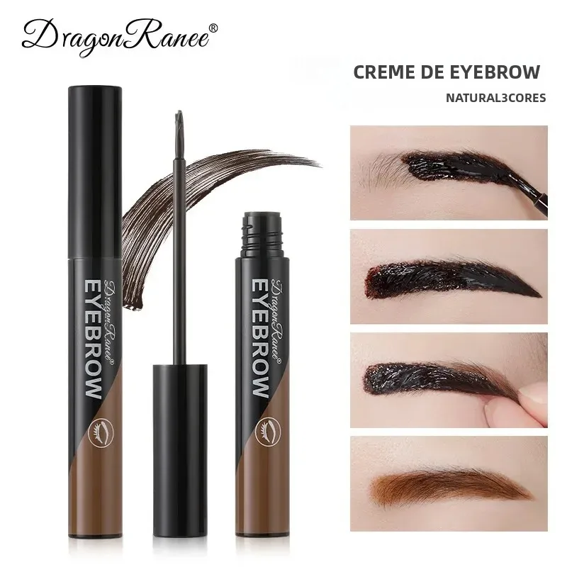 Gel de sobrancelha peel-off à prova d'água, natural, preto/marrom, matiz duradouro, intensificador de sobrancelha, maquiagem líquida, fácil desgaste para sobrancelhas