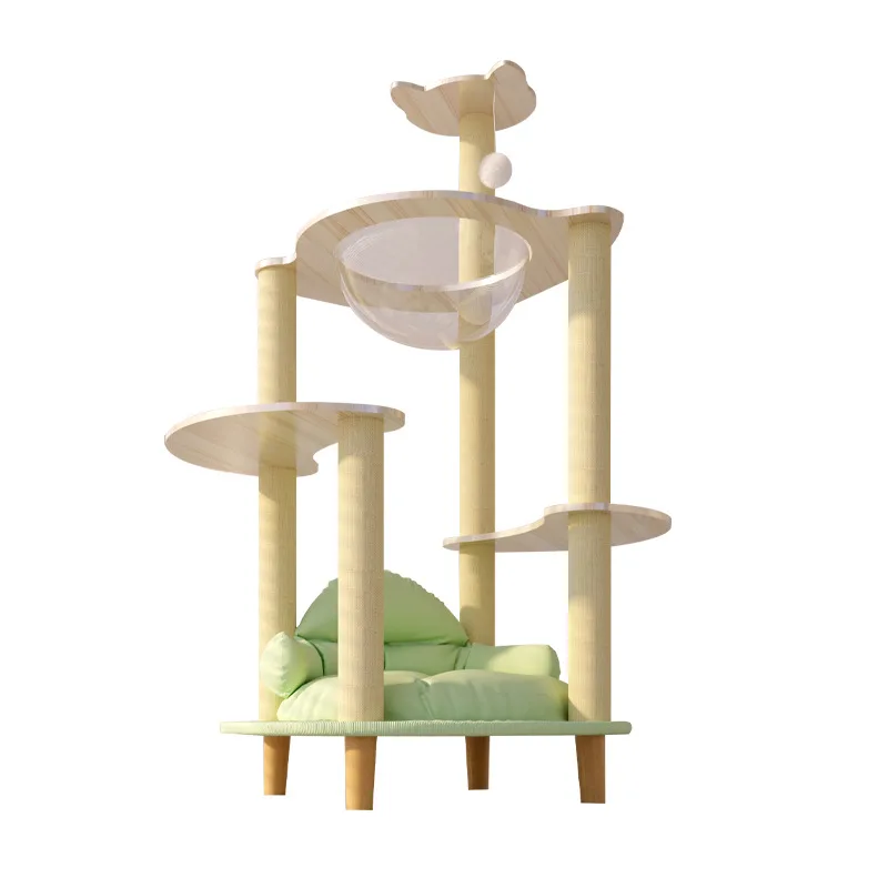 

Large breathable moisture-proof transparent space capsule pet sofa bed solid and durable multi-cat family fun cat climbing frame
