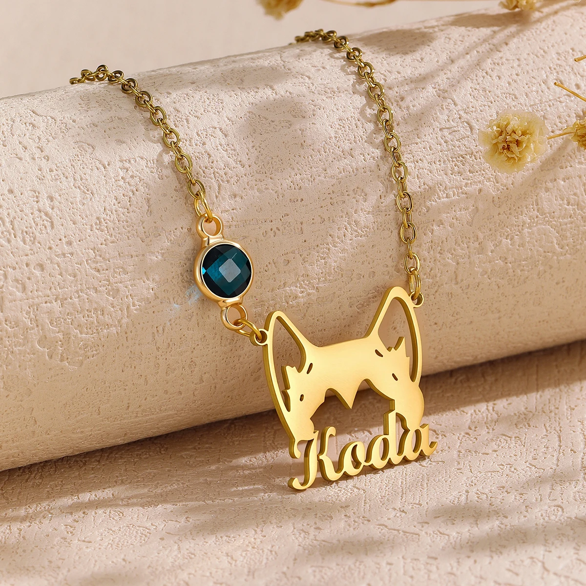 

Personalized Name Necklace with Animal and Birthstone Mothers Day Gift Custom Necklaces Jewelry Anniversary Gift for Wife