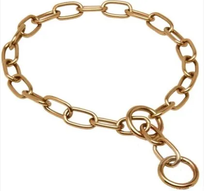 

Цепочка-ошейник из медного сплава HS, маленькая синяя цепочка-кольцо, цепочка-змейка для собак пород Голден Ретривер, Самоед