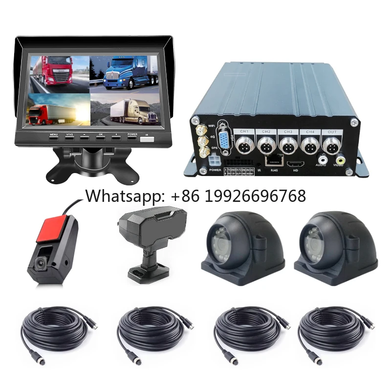 

1080P HD 4CH AI Mobile DVR System ADAS DMS BSD Vehicle Video Recorder Kit for Truck Bus Car Black Box Digital Video Recorder