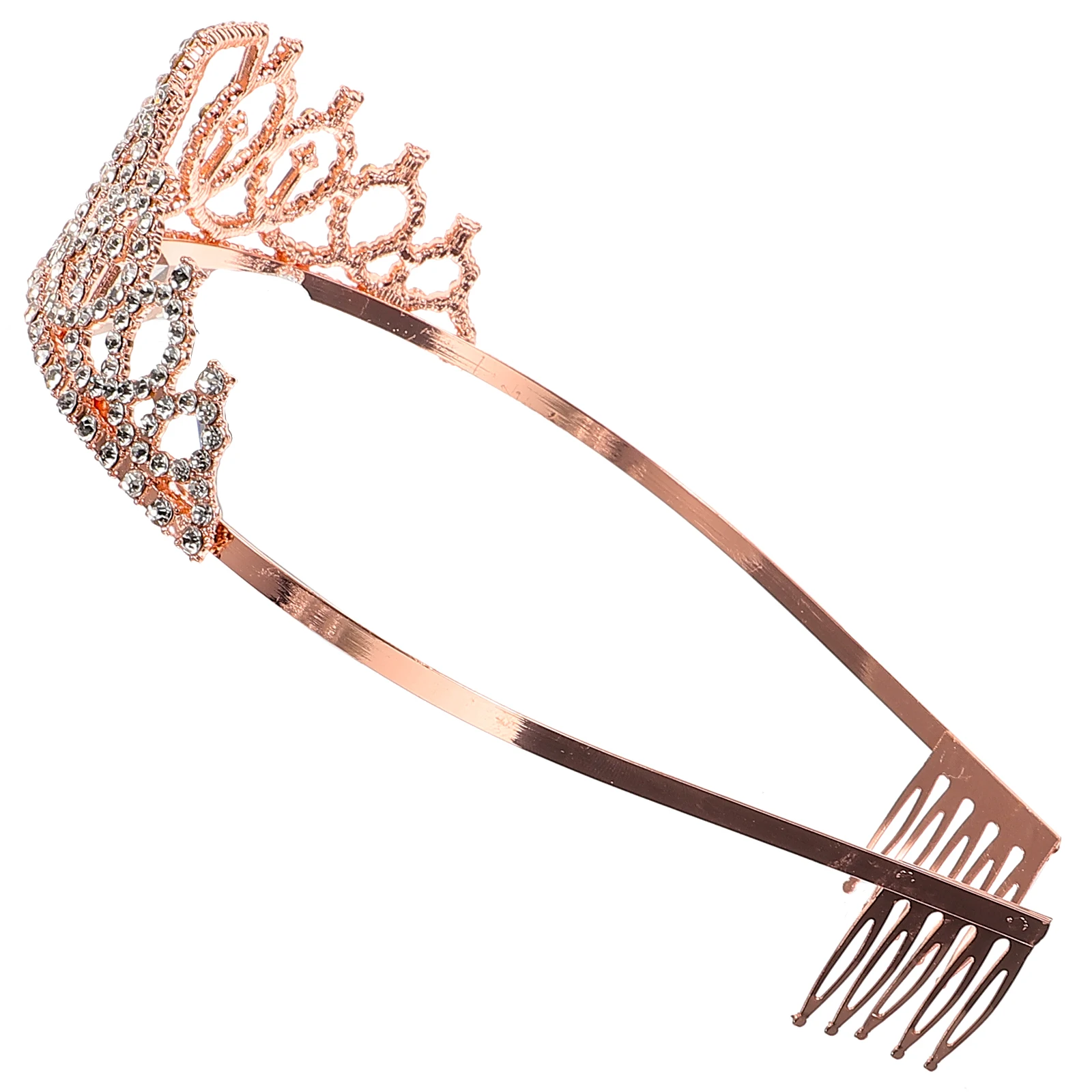 

1pc Birthday Crown Rhinestone Alloy Decoration Number Tiara Glamorous Queen Party Engagement Accessories Hair Tools Styling