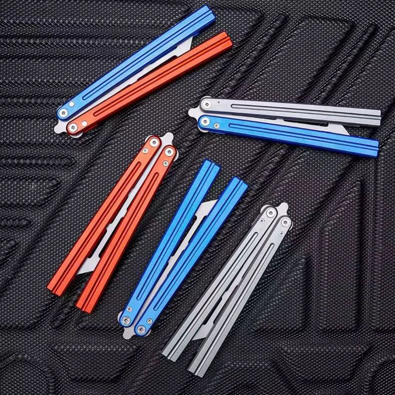 

PremiumCross-BorderAluminumAlloyButterflyFoldingTrainer-Safe,UnsharpenedFIdgetToyforStressRelief-CoolFingP