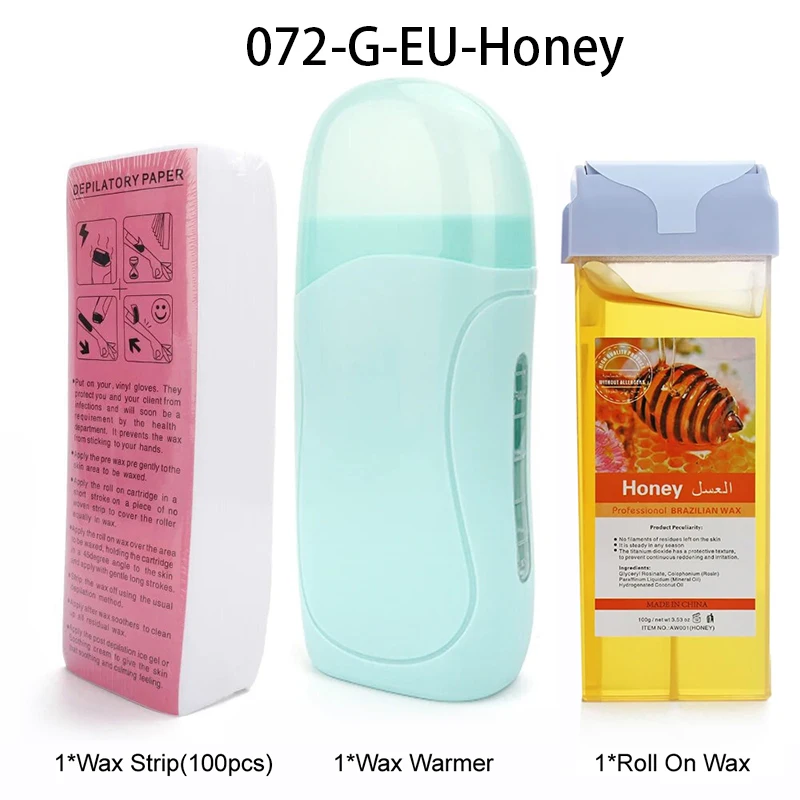 Unisex Roll on Ontharingswas Crème Ontharing Roller Wax Heater Waxen Hot Cartridge Warmer Apparatuur Tool Waxen Kit