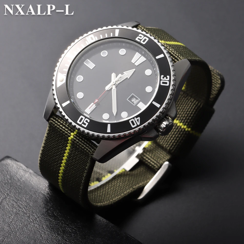 حزام مرن حزام ساعة نيلون 18 مللي متر 20 مللي متر 22 مللي متر 24 مللي متر الجيش المنسوجة ل سايكو معصمه الإفراج السريع العسكرية الرجال الرياضة حزام (استيك) ساعة #4