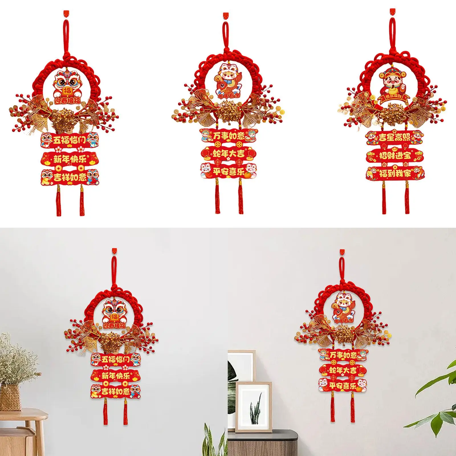 Chinese New Year Hanging Ornament Traditional for Bedroom Wall Housewarming