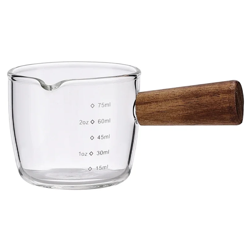 Glass small milk cup espresso cup extraction measuring cup with scale
