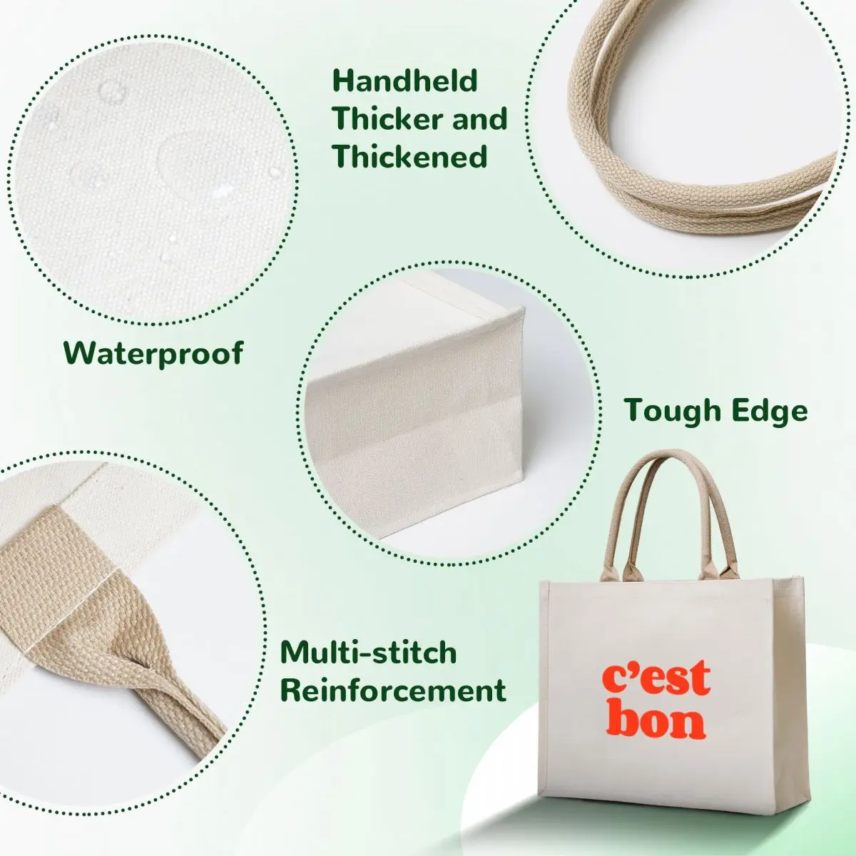 C'est Bon it's good Tote Bag Candy bags tote bag university shopping bags foldable Custom bag