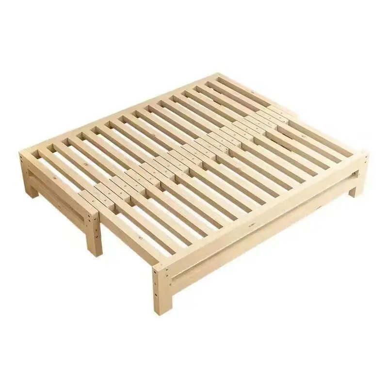 Solid wood sofa Multifunctional folding bed Pull-out bed Pot rice bed type Sofa Integrated dual-purpose telescopic
