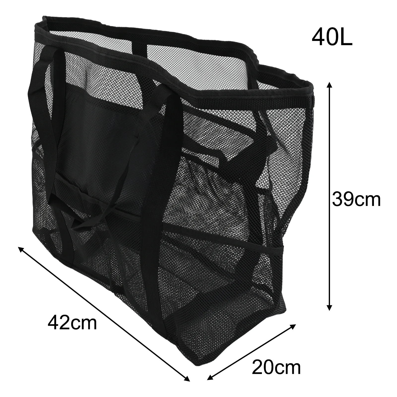 Large Capacity Canvas Beach Bag Versatile Commuting Shopping Shoulder Bag Lightweight SemiTransparent Mesh Hollow Bag