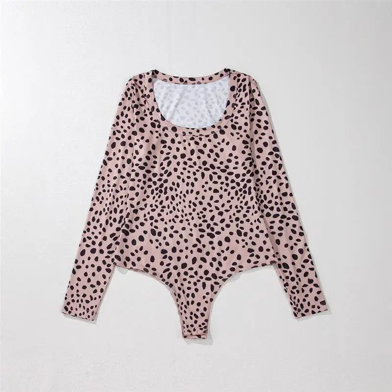 Сексуальный цветной блуз с леопардовым принтом, длинный комбинезон для похудения, женские брюки с высокой талией, зимняя коллекция из полиэфирной ткани