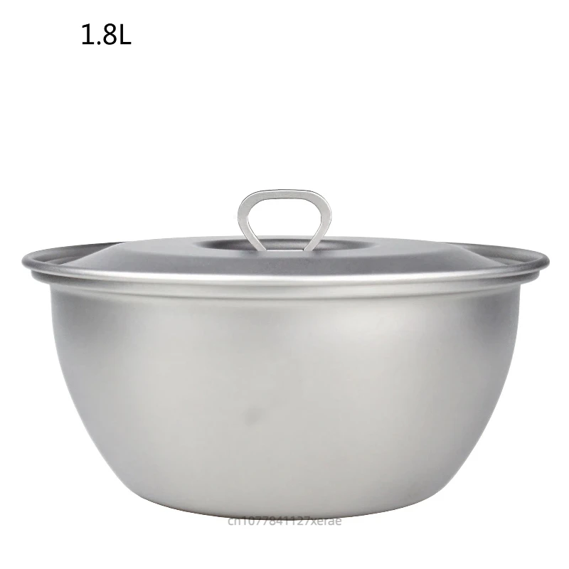 

Outdoor Pure Titanium Folding Large Capacity Basin, 1.8L, 1L Vegetable Basin, Portable Cooking Utensil for Travel and Camping