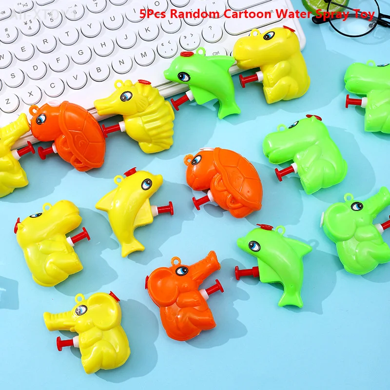 

5Pcs Mini Portable Water Spray Toy Outdoor Summer Beach Swimming Pool Water Squirter Toys Cute Water Spray Toys Kid Gifts