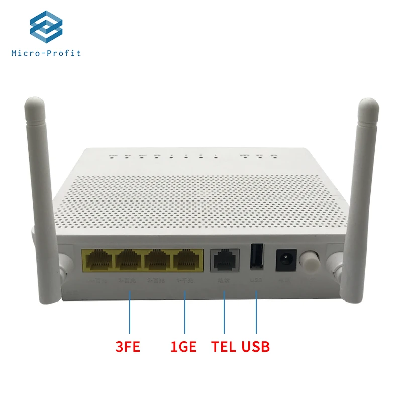 Imagem -03 - Xpon Ont Gpon Epon Onu H1s3 1ge Mais 3fe Mais 1tel Wlan Mais 2.4g Ftth Modem Usado Fibra Óptica Segunda Mão Home Router Onu Pcs