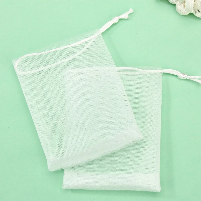 10/20PCS Soap Foaming Net Portable Mesh Soap Bag Body Wash Soap Foaming Net Bag Bathroom Soap Exfoliating Mesh Bags For Shower