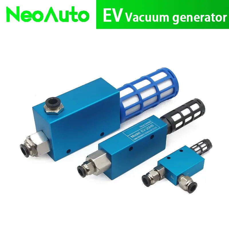 EV Pneumatic Vacuum Generator EV-15/20/25HS Large Flow Manipulator Suction Cup Negative Pressure Generation Vacuum Converter