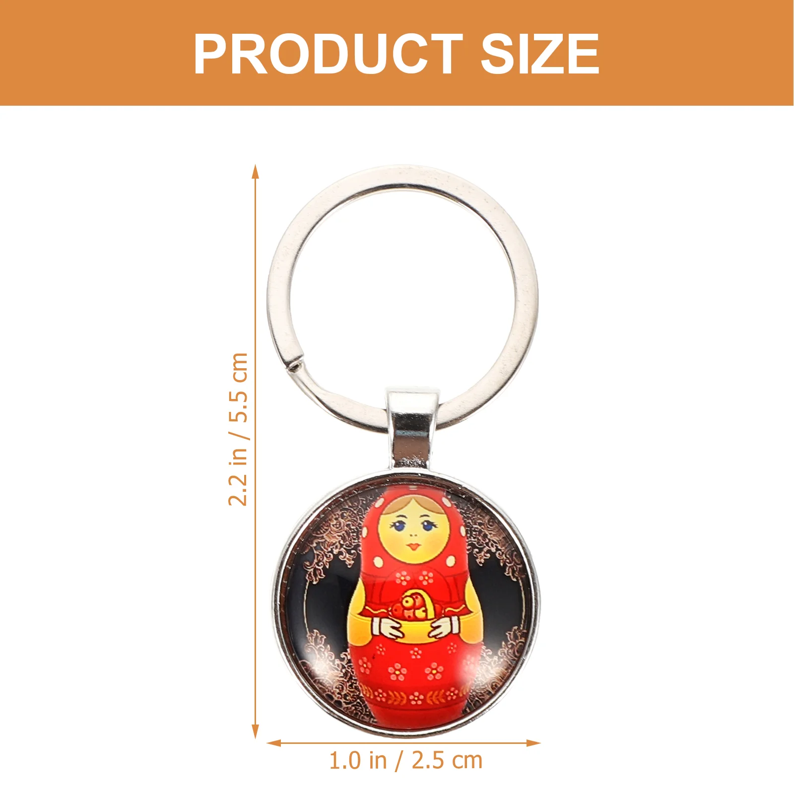 4 Pcs Matryoshka Keychain Russian Keyring Keychains for Girls Dolls Pendant Kawaii Stacking Bulk Home Cute Backpack