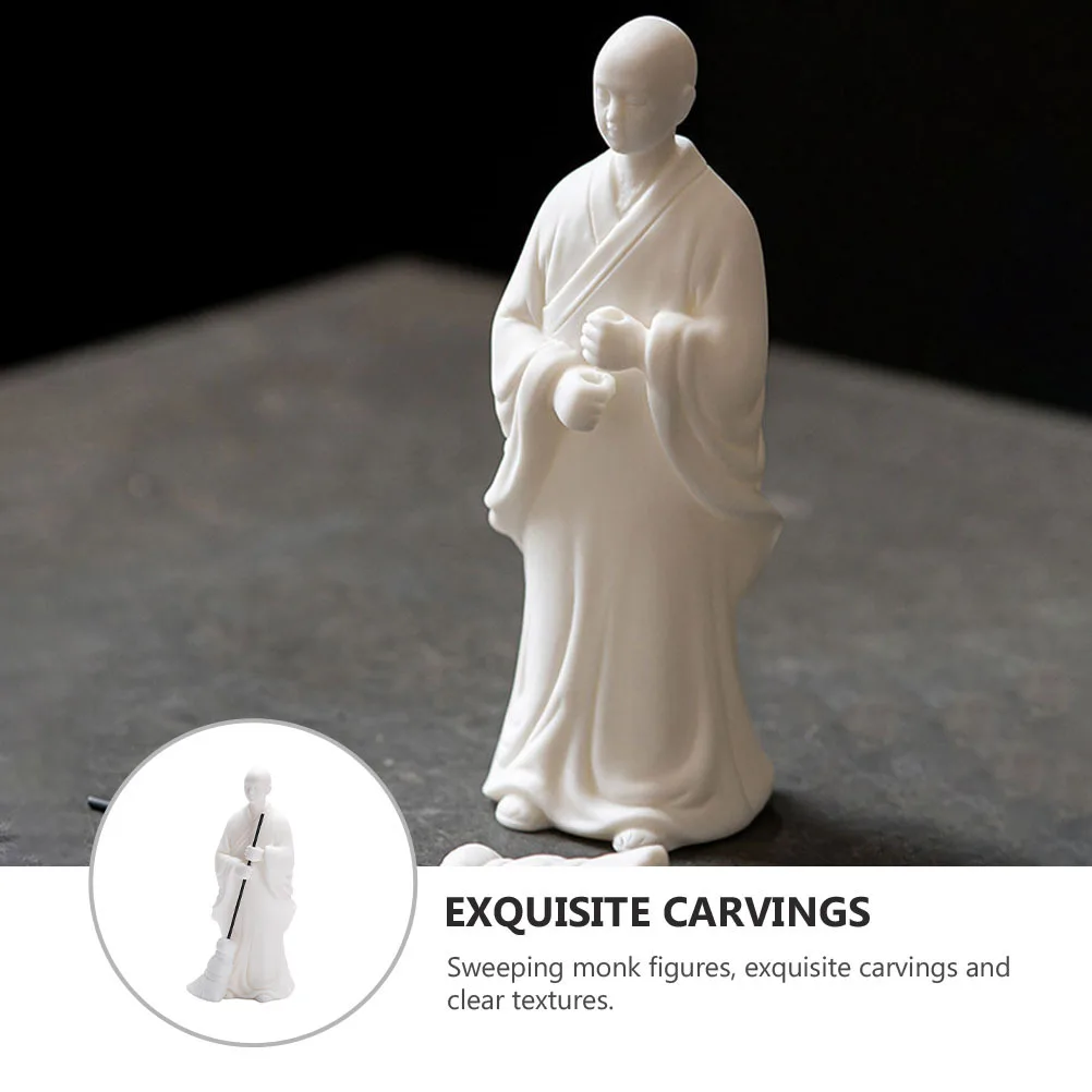 

1Pcs Chinese Style Monk Desktop Decor Fine Workmanship Design Exquisite Appearance Home Office Rockery Micro Landscapes