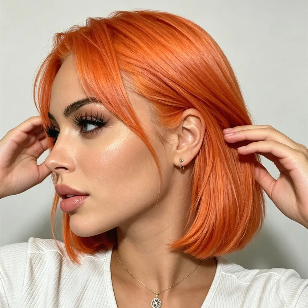 short-straight-bob-human-hair-wig-10inch-daily-party-use-wig-13x4-frontal-lace-hair-orange-ginger-color-150-density