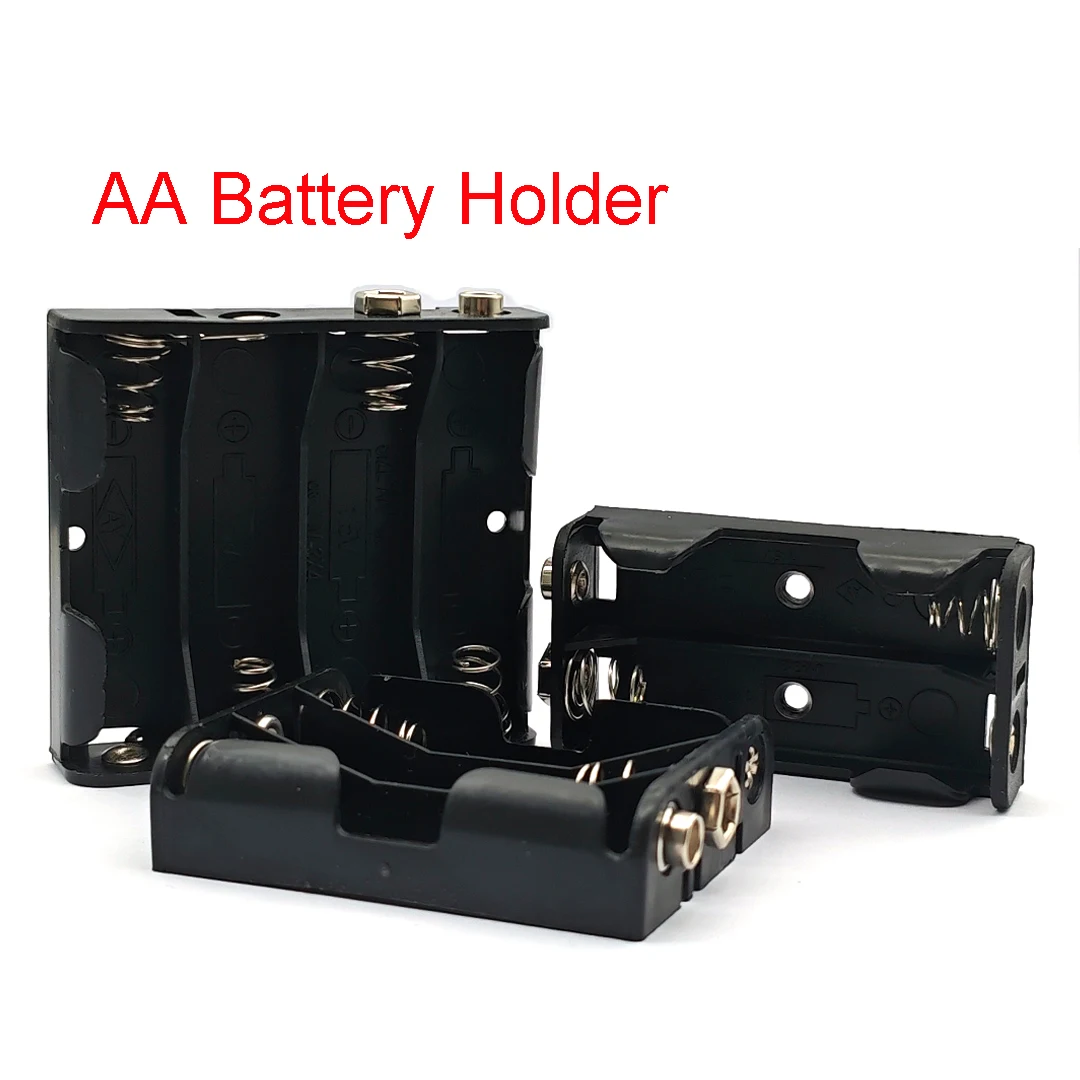 2S 3S 4S AA電池ホルダー 3V 4.5V 6V AA収納ボックスケース 9V正負極バックル端子付き電池ボックス