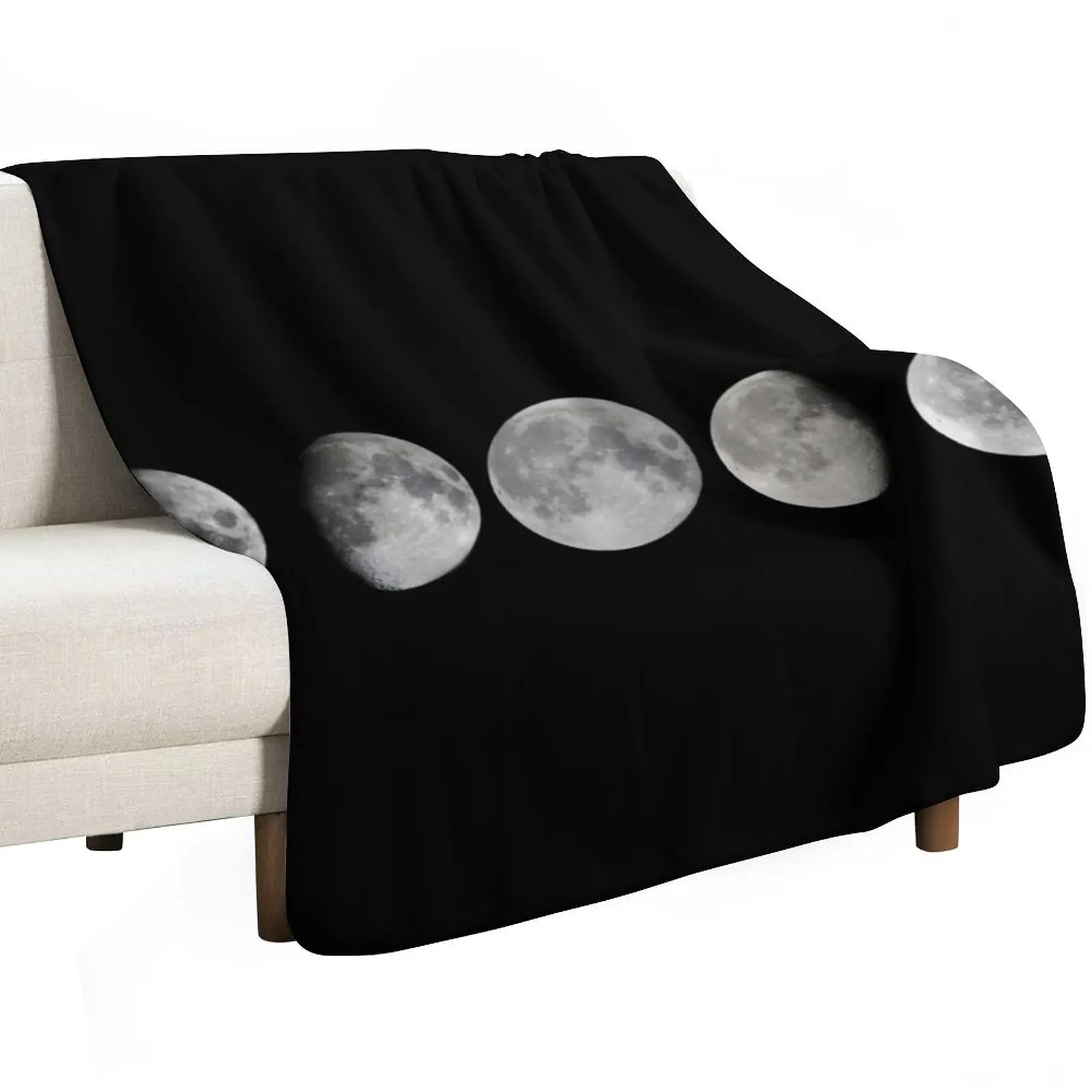 Moon phases Throw Blanket Warm Comfortable Blanket for Office Napping