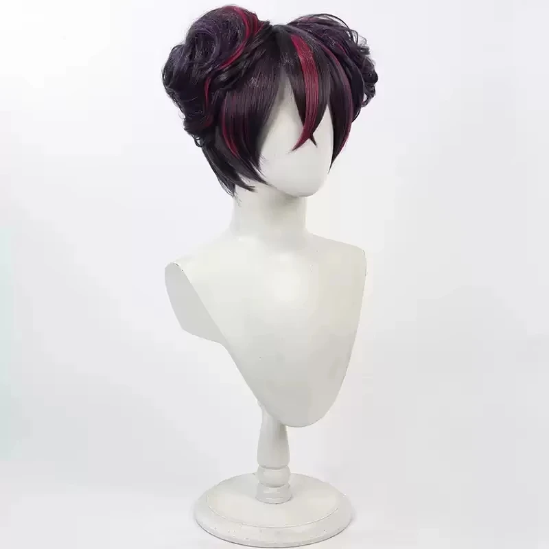 Nikke Wig Cosplay dewi kemenangan, Wig kostum Cosplay dengan roti tahan panas rambut sintetis pesta Halloween, Wig kostum permainan peran