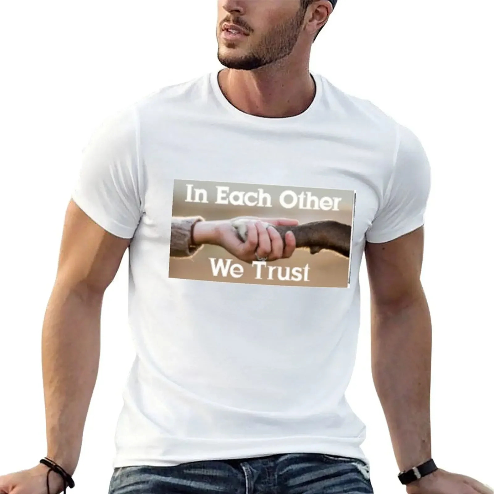 

IN EACH OTHER WE TRUST T-Shirt graphic tee shirt boys whites shirts graphic tees blacks mens graphic t-shirts hip hop