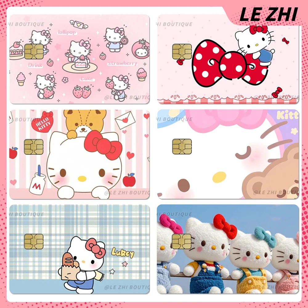 

Cartoon Kawaii Sanrio Hello Kitty Shining Rainbow Stars Love Sticker Pvc Waterproof Bank Bus Metro Card Protective Film Sticker