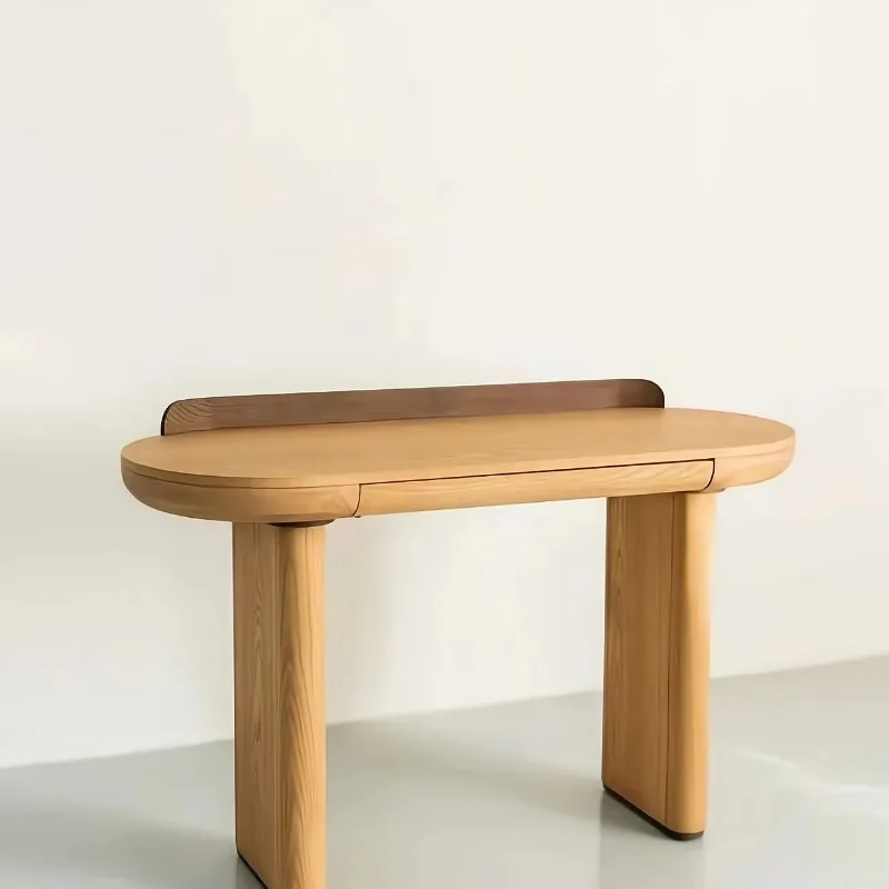 Mid-century retro black solid wood desk - environmentally friendly removable design creative simple writing desk for home office