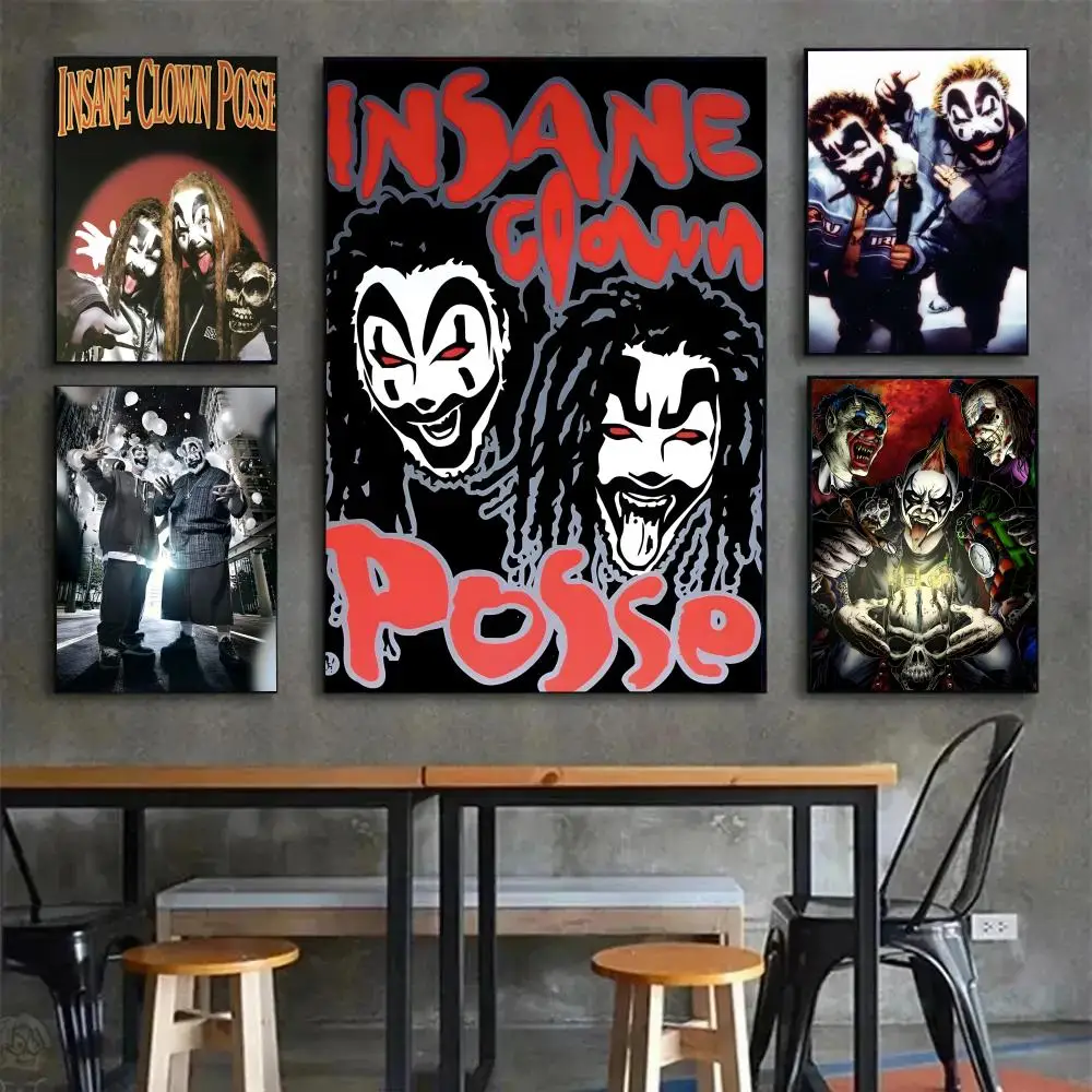 I-Insane C-Clown Posse Rap Metal Duo Poster Poster Painting Wall Art Mural for Living Room Home Decor and Gifts