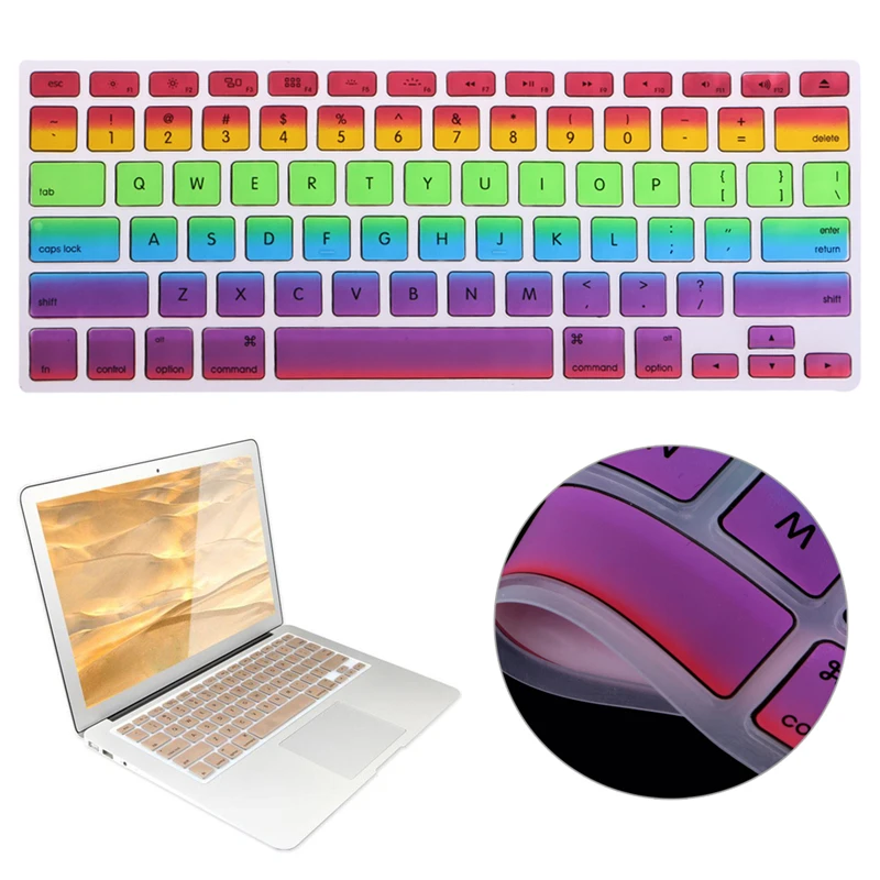 F3KE Silicone Keyboard Cover Skin Protective for Macbook Pro 13" 15"