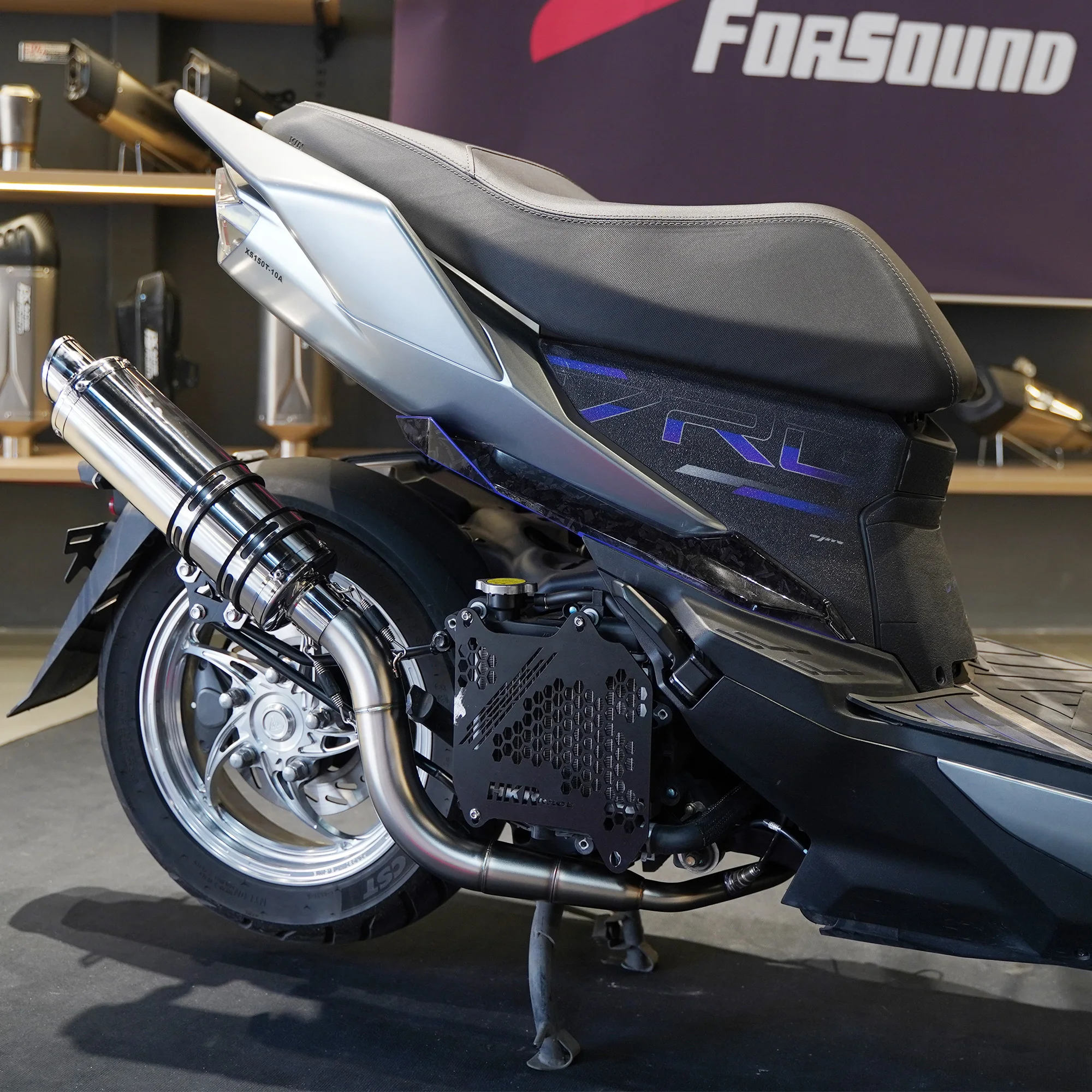 

Gun Barrel Style Side Exhaust For SYM DRG 2019-2026 Carbon Fiber Full System Slip-On Fit Scooter Motorcycle Tuning Upgrade Parts