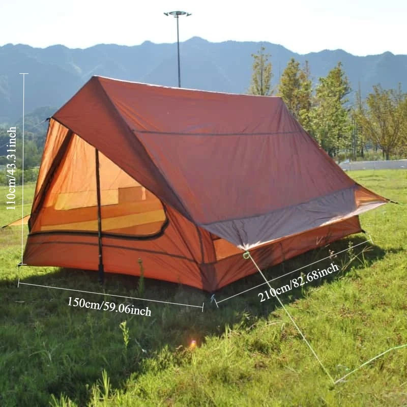 

Ultralight Cabin Ridge Tent 2 3 Person No Pole Portable Camping Tent For Outdoor Use