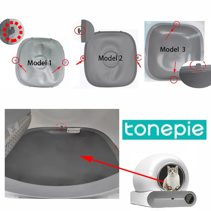 Silicone Pad Suitable for Tonepie Ti Pro Automatic Cat Litter Box Special Silicone Pad Bin Bottom Capsule Cats Accessories