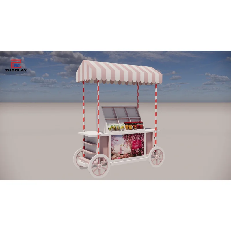 custom.Food Snack Trolley Multi-Purpose Commercial Event Trolley Customized Individual Cart