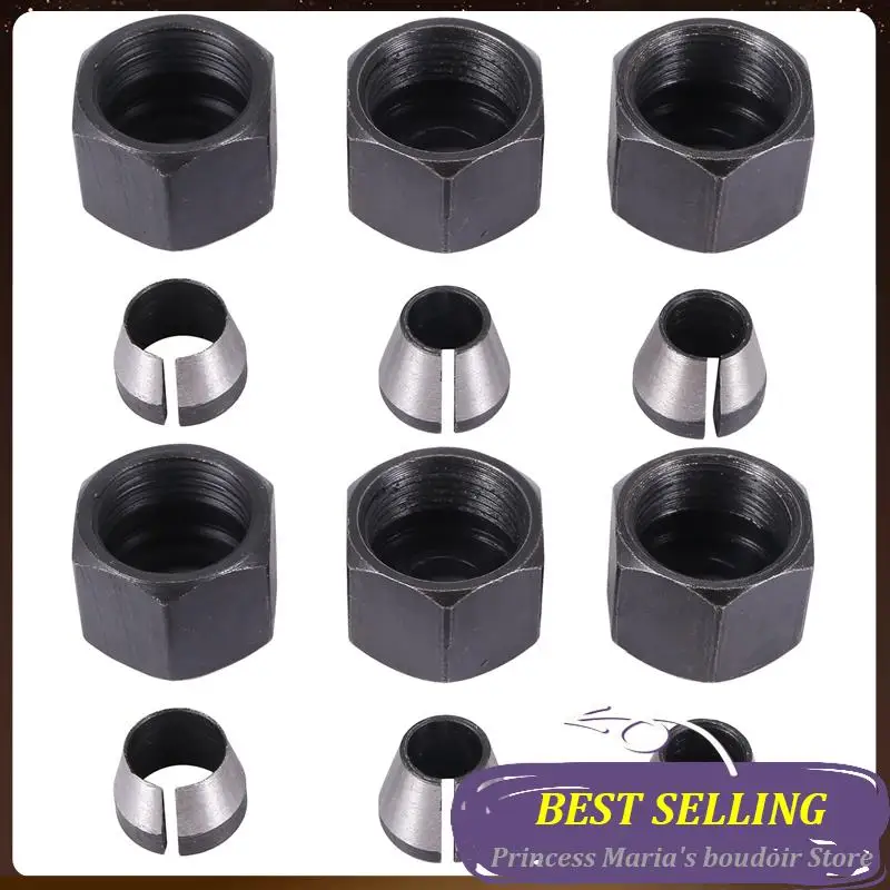 

AB30-6 Pcs Router Collet Set Chuck Heads Adapter For Drills Engraving Trimming Carving Machine Electric Router Milling Cutter