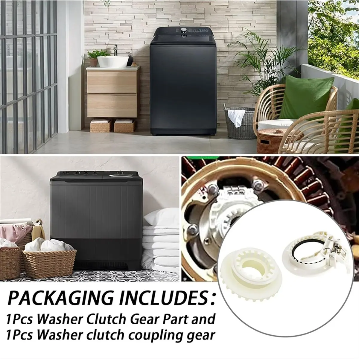 

[AT52] Муфта шестерни сцепления шайбы, замена DC97-18439A для Samsung, часть шестерни сцепления WA54M8750AV/A4 WA54M8750AW/A4