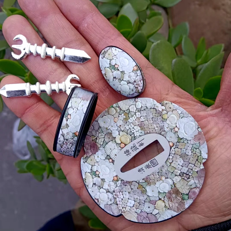 

Пять шт. меч для украшения дома, ножи, часть лезвия, Tsuba Kashira, железная ручная работа, нарисованная для японской Katana Sabre Edged
