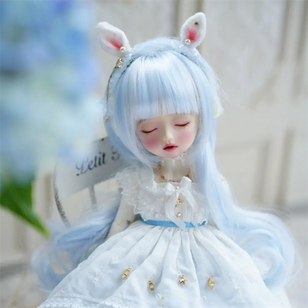 วิกผมตุ๊กตา BJD หลากสี เส้นใยทนความร้อนสูง ผมหยิก สำหรับตุ๊กตา BJD SD น่ารัก ทำด้วยมือ อุปกรณ์เสริมวิกผม BJD ของขวัญสำหรับเด็ก