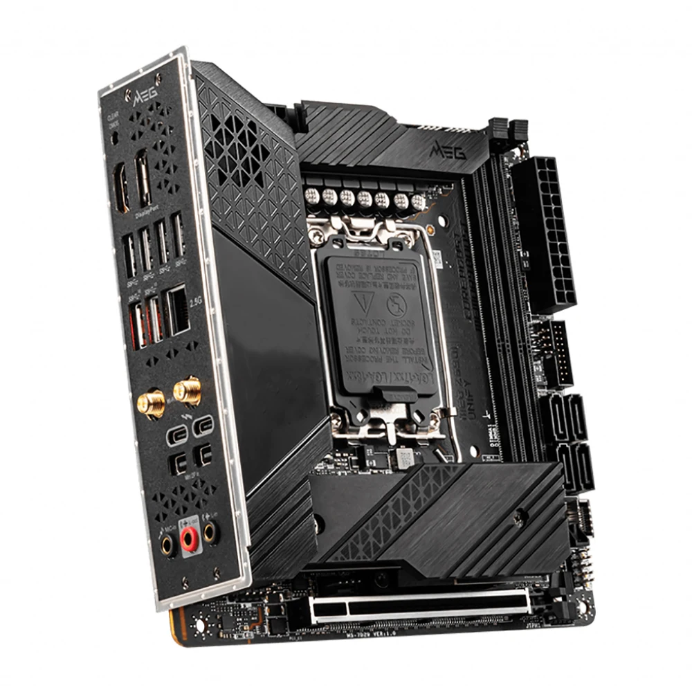 Meg z690i unificar placa-mãe lga1700 ddr5 64gb suporte i9 usb3.2 sata3 * 4 m. 2*3 mini-itx funciona perfeitamente rápido navio