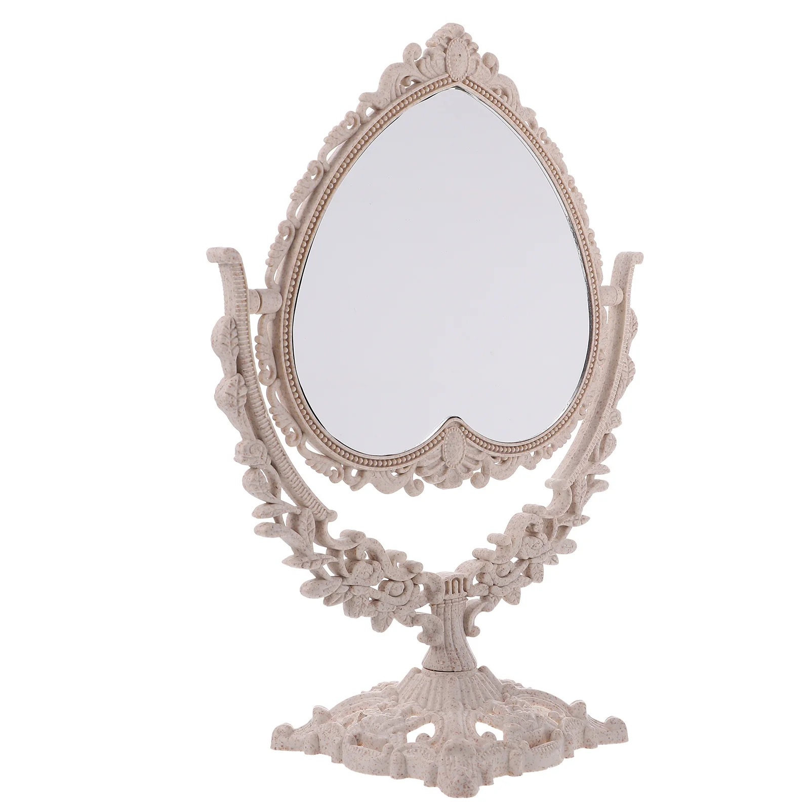 1Pcs Retro Style Makeup Mirror Desktop Standing Glass Clear Mirror Women Home Use Makeup Tool Women Supply