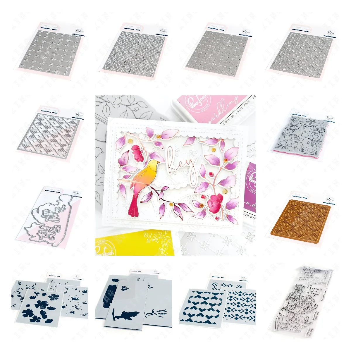 Valentine's Day Hearts Stars Lily Flowers Frame Metal Cutting Dies Clear Stamps Stencil Hot Foil Scrapbook Diary Decoration