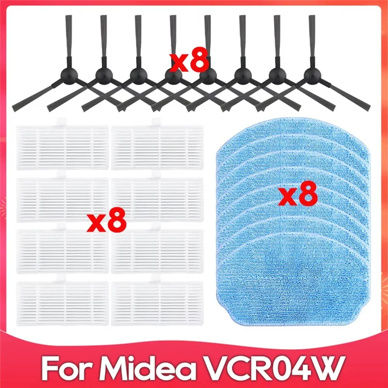 Promozione!Compatibile per Midea VCR04W / Kabum Smart 100 / IRBIS Bean 0121 / BR151 Kit di parti di accessori per mop con filtro a spazzola laterale