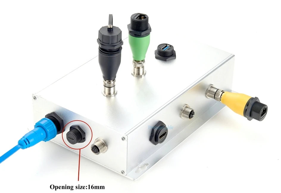 IP67 USB 3.1 Typ C Panel Mount Coupler USB C Pass Through Wasserdichter Stecker Buchse auf Buchse Schottkonverter-Adapter – Detail 2
