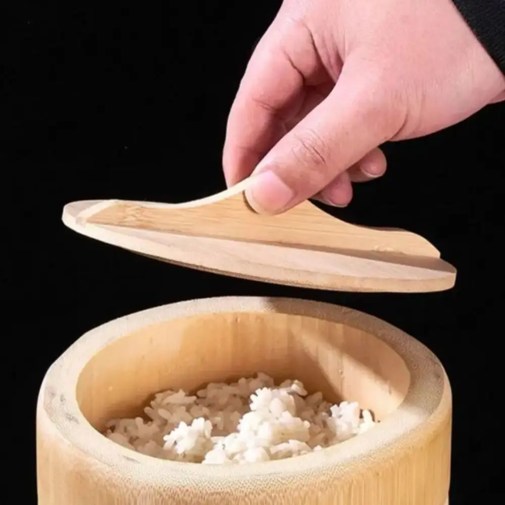 

Natural Bamboo Steamer Rice Bucket with Lid Handmade Bamboo Cooking Pot Eco-Friendly Reusable Steaming Rice Container Thailand