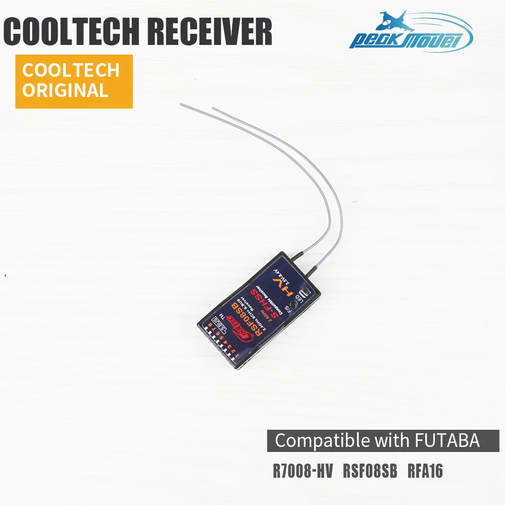 

Cooltech Cooltec R6008HV R7008-HV 2.4G 4Ch 6Ch 8Ch with Metal Shell Part Compatible with FUTABA FASST FHSS T8FG 14SG 18SZ