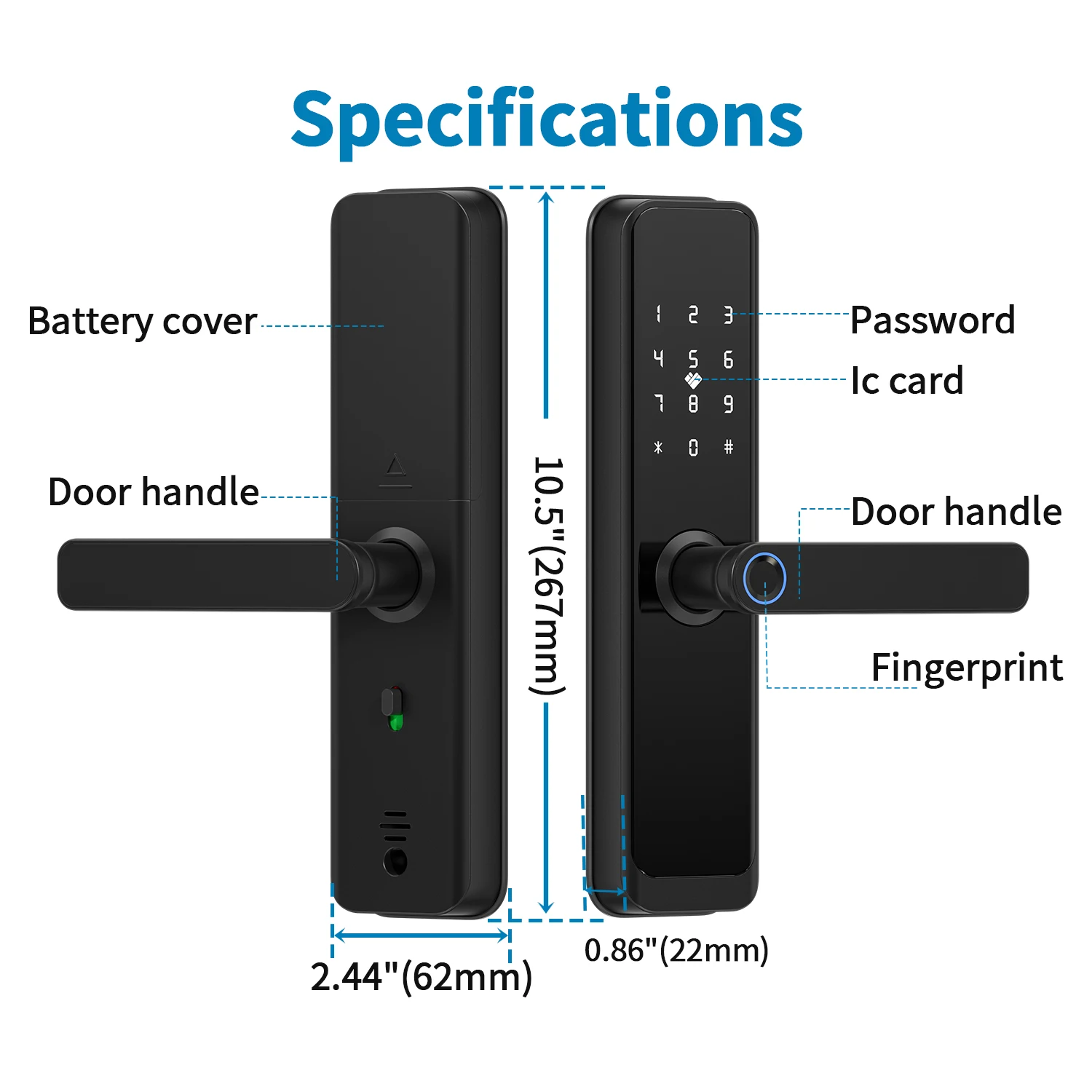 Smart digital electronic door lock TTlock app unlocking semi-automatic smart lock fingerprint lock home apartment lock