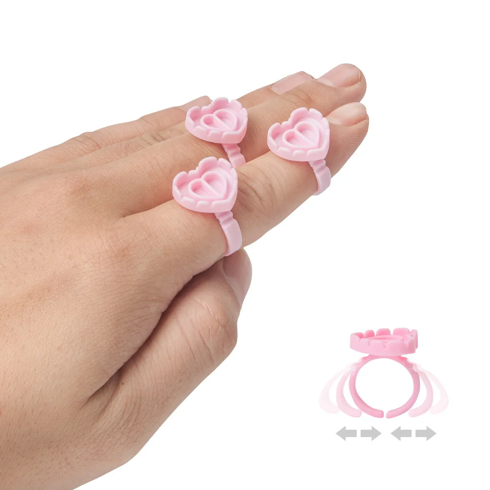 

Одноразовые клеевые кольца в форме сердца, чашка для наращивания ресниц, держатель для пигмента для татуировки, поддоны для макияжа ресниц, принадлежности для татуировок