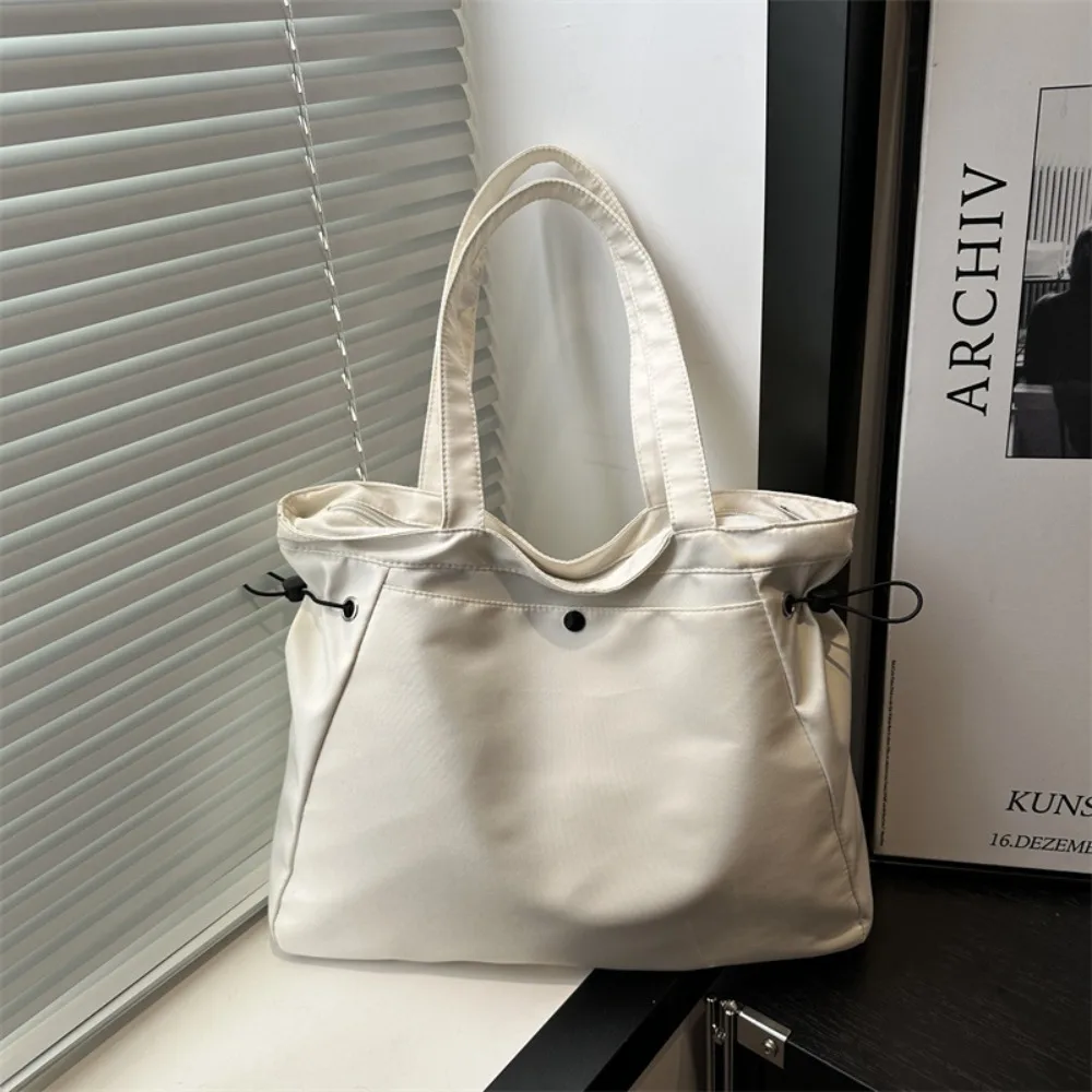 

Ins Эстетическая большая сумка на шнурке, большая вместительная плиссированная сумка на плечо для отдыха, повседневные универсальные сумки для подмышек, дорожные сумки