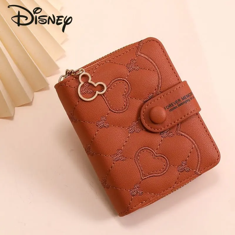 Disney Mickey New Women\'s Zero Wallet Fashion High Quality Short Wallet Cartoon Retro Casual Multi Functional Mini Women\'s Bag